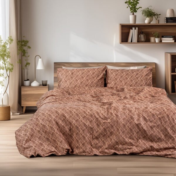 Beauty Home Σετ παπλωματοθήκη φανελένια υπέρδιπλη Frida Art 12336 230x250 Κεραμιδί