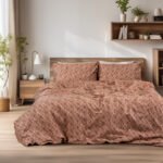 Beauty Home Σετ παπλωματοθήκη φανελένια μονή Frida Art 12336 160x240 Κεραμιδί