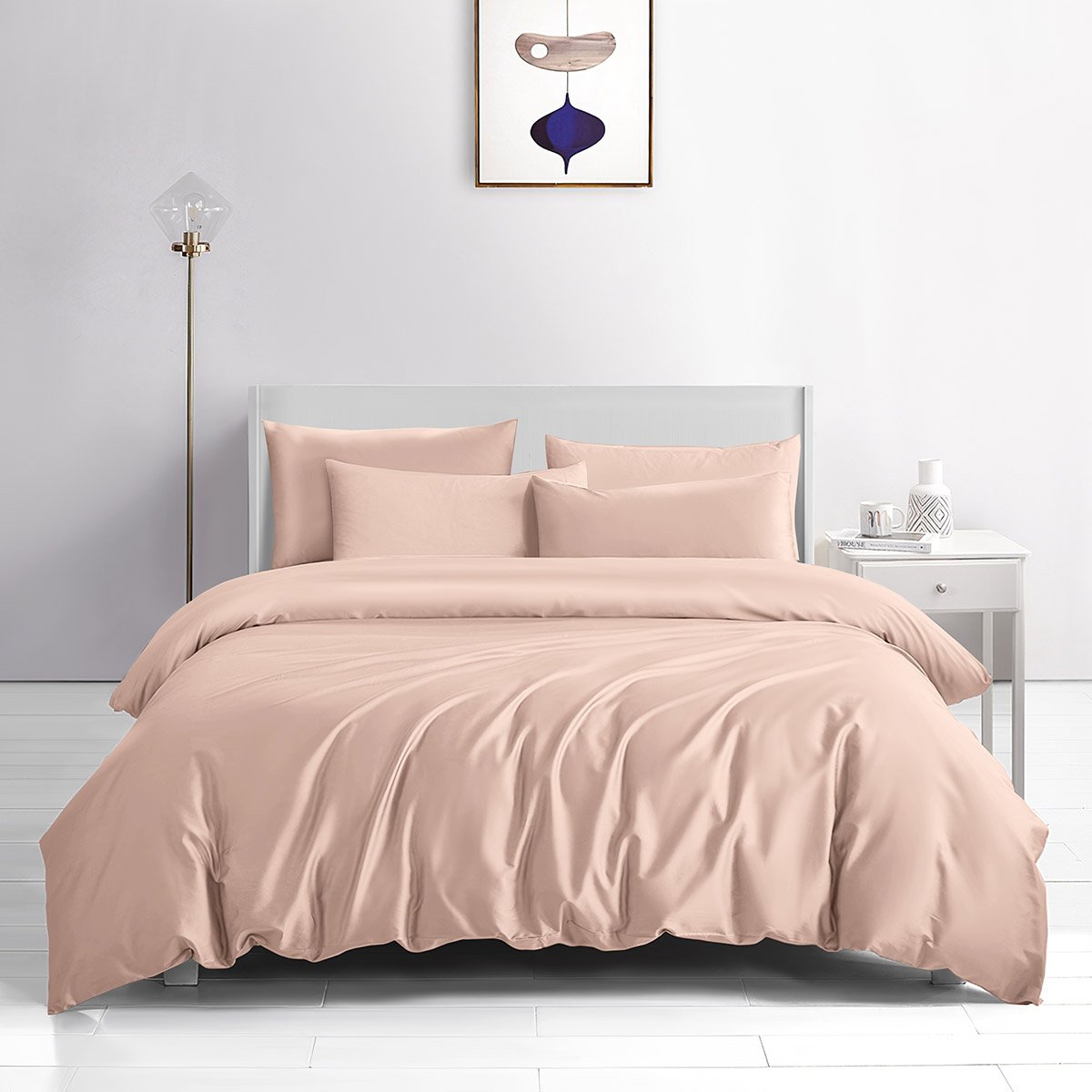 12351 Beauty Home Σετ σεντόνια υπέρδιπλα Bamboo 300tc Art 12351 Dusty Romance 250x275 Σάπιο μήλο - Image 1