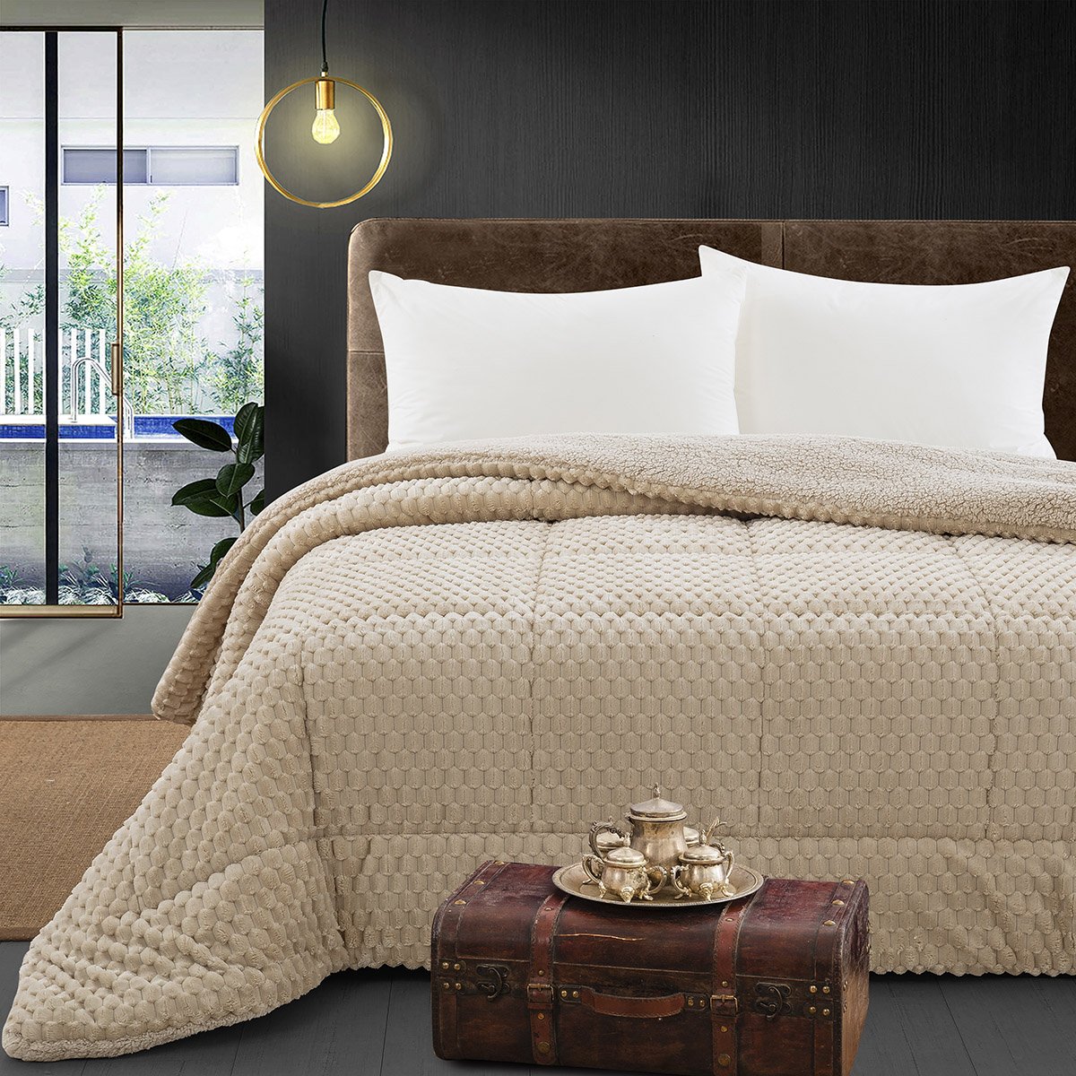 12651 Beauty Home Κουβερτοπάπλωμα ημίδιπλο Art 12651 180x240 Μπεζ - Image 1