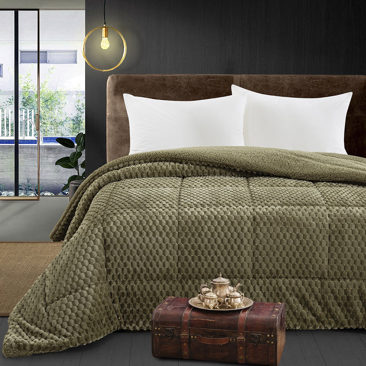 12652 Beauty Home Κουβερτοπάπλωμα μονό Art 12652 160x240 Λαδί - Image 1