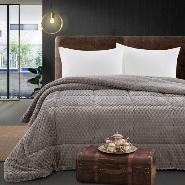 Beauty Home Κουβερτοπάπλωμα king size Art 12655 240x260 Γκρι