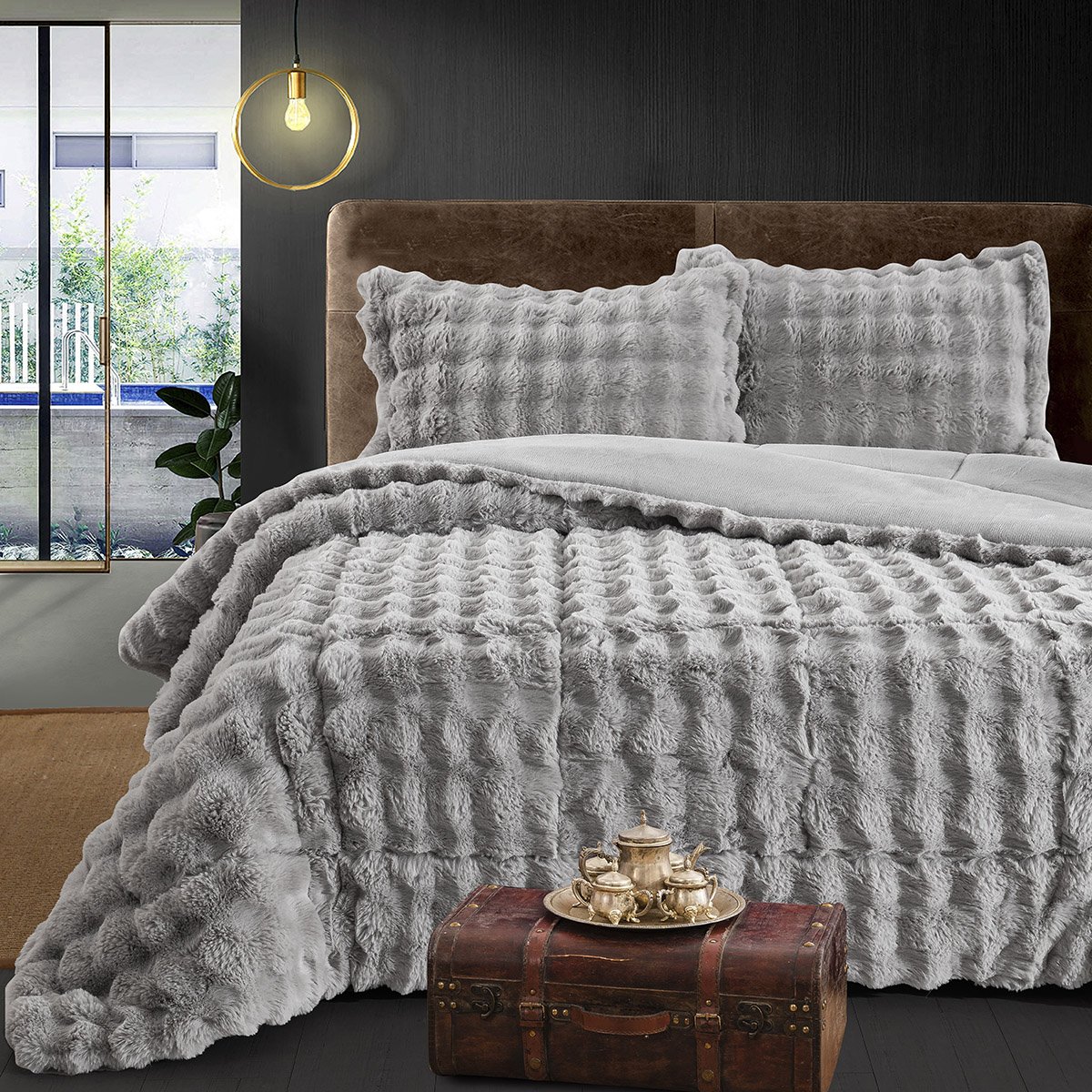 12662 Beauty Home Κουβερτοπάπλωμα ημίδιπλο Art 12662 180x240 Γκρι - Image 1