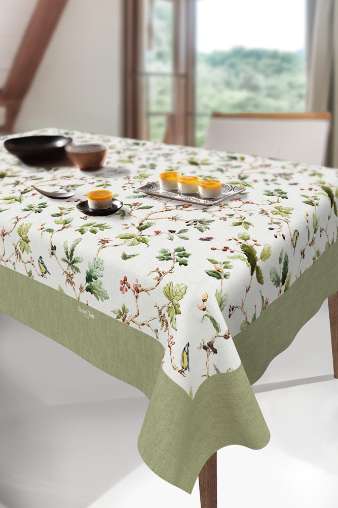 1719030124003 Αλέκιαστο Τραπεζομάντηλο 145×145 Saint Clair 1045 Olive - Image 1
