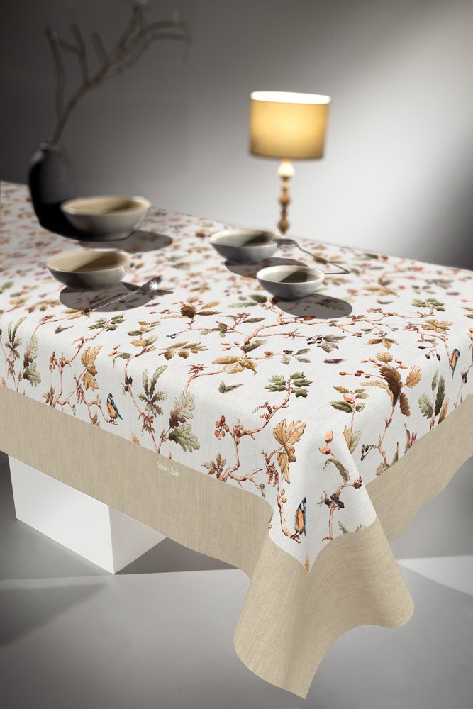 1719030124020 Αλέκιαστο Τραπεζομάντηλο 145×180 Saint Clair 1045 Natural - Image 1