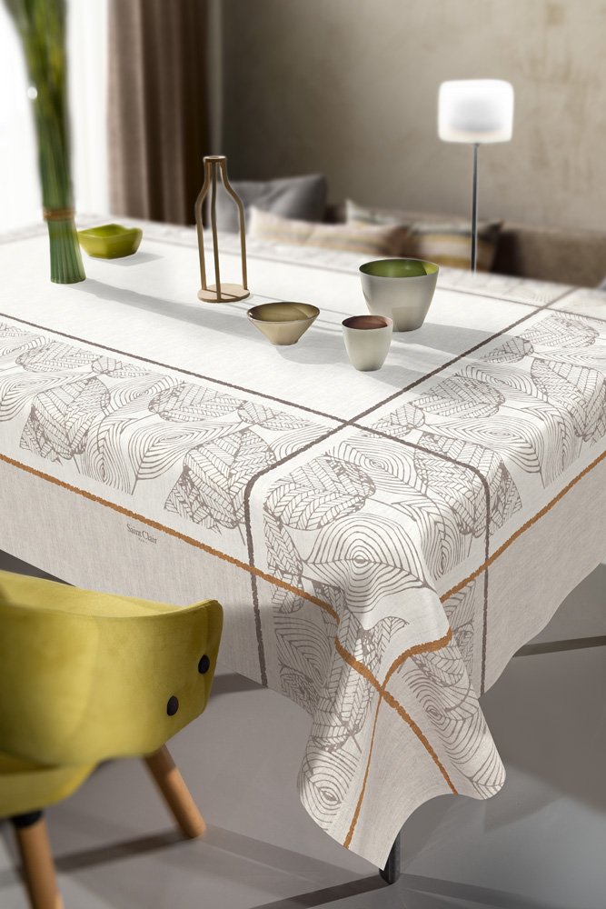 1719030124023 Αλέκιαστο Τραπεζομάντηλο 145×180 Saint Clair 1046 Natural - Image 1