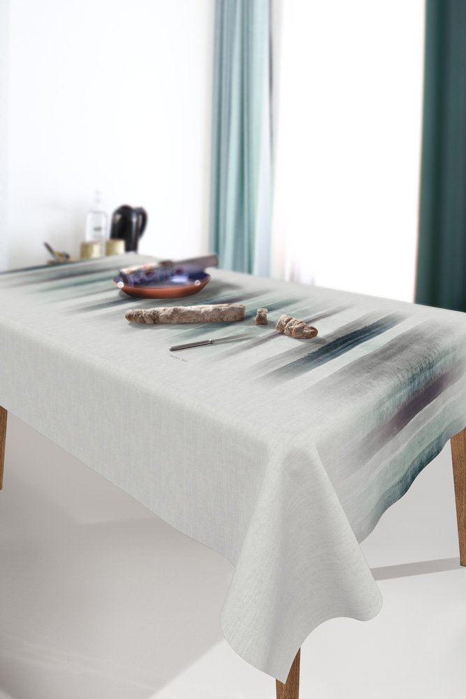 1719030124049 Αλέκιαστο Τραπεζομάντηλο 145×220 Saint Clair 1048 Petrol - Image 1