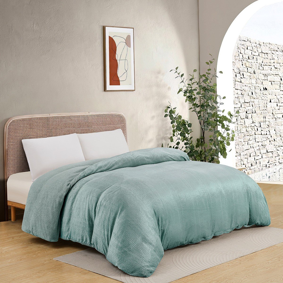 20052 ΠΑΠΛΩΜΑΤΟΘΗΚΗ ΥΠΕΡΔΙΠΛΗ SHELBY SKY (225X245) MELINEN FLEECE - Image 1