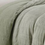 ΠΑΠΛΩΜΑΤΟΘΗΚΗ ΥΠΕΡΔΙΠΛΗ SHELBY SOFT OLIVE (225X245) MELINEN FLEECE - Image 2