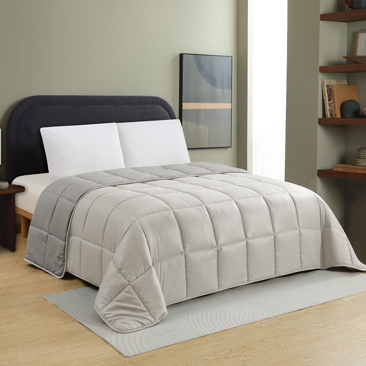 20287 ΠΑΠΛΩΜΑ ΥΠΕΡΔΙΠΛΟ BROOKLYN SILVER/GREY (220X240) MELINEN - Image 1