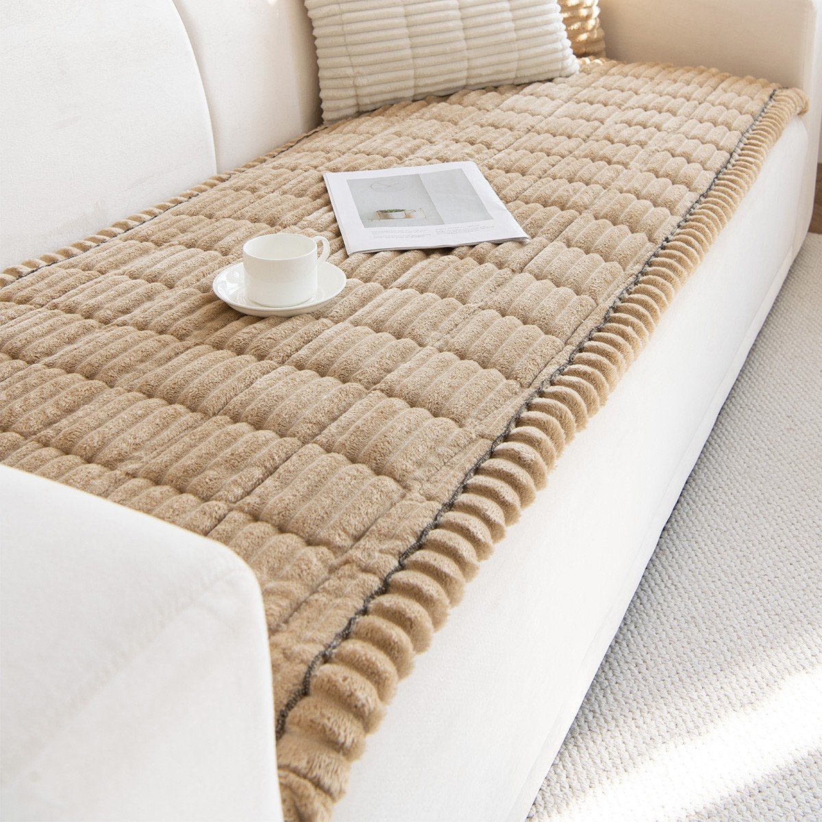 20334 ΑΝΩΣΤΡΩΜΑ ΚΑΝΑΠΕ ASPEN BEIGE (70X210) MELINEN - Image 1