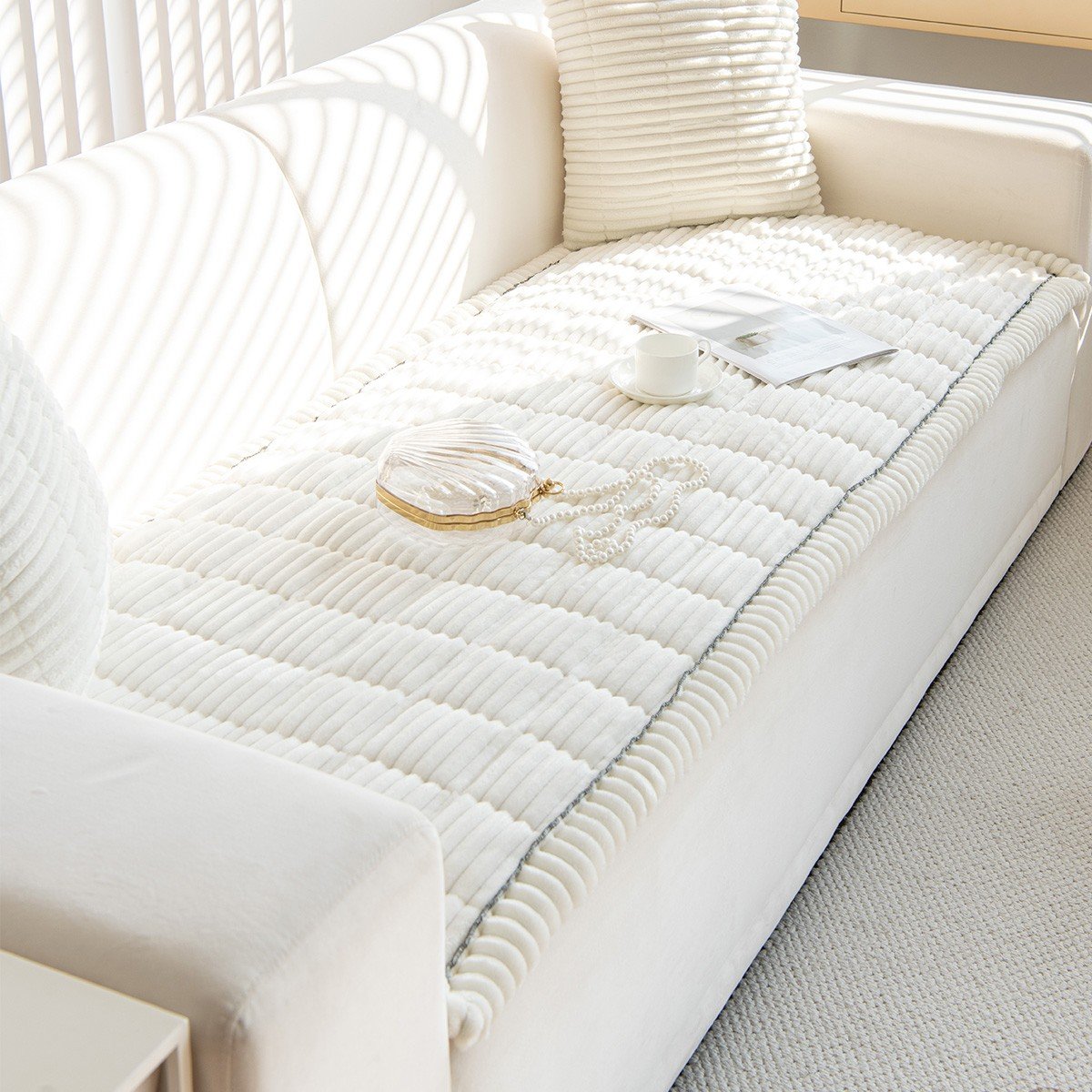 20340 ΑΝΩΣΤΡΩΜΑ ΚΑΝΑΠΕ ASPEN ECRU (70X180) MELINEN - Image 1