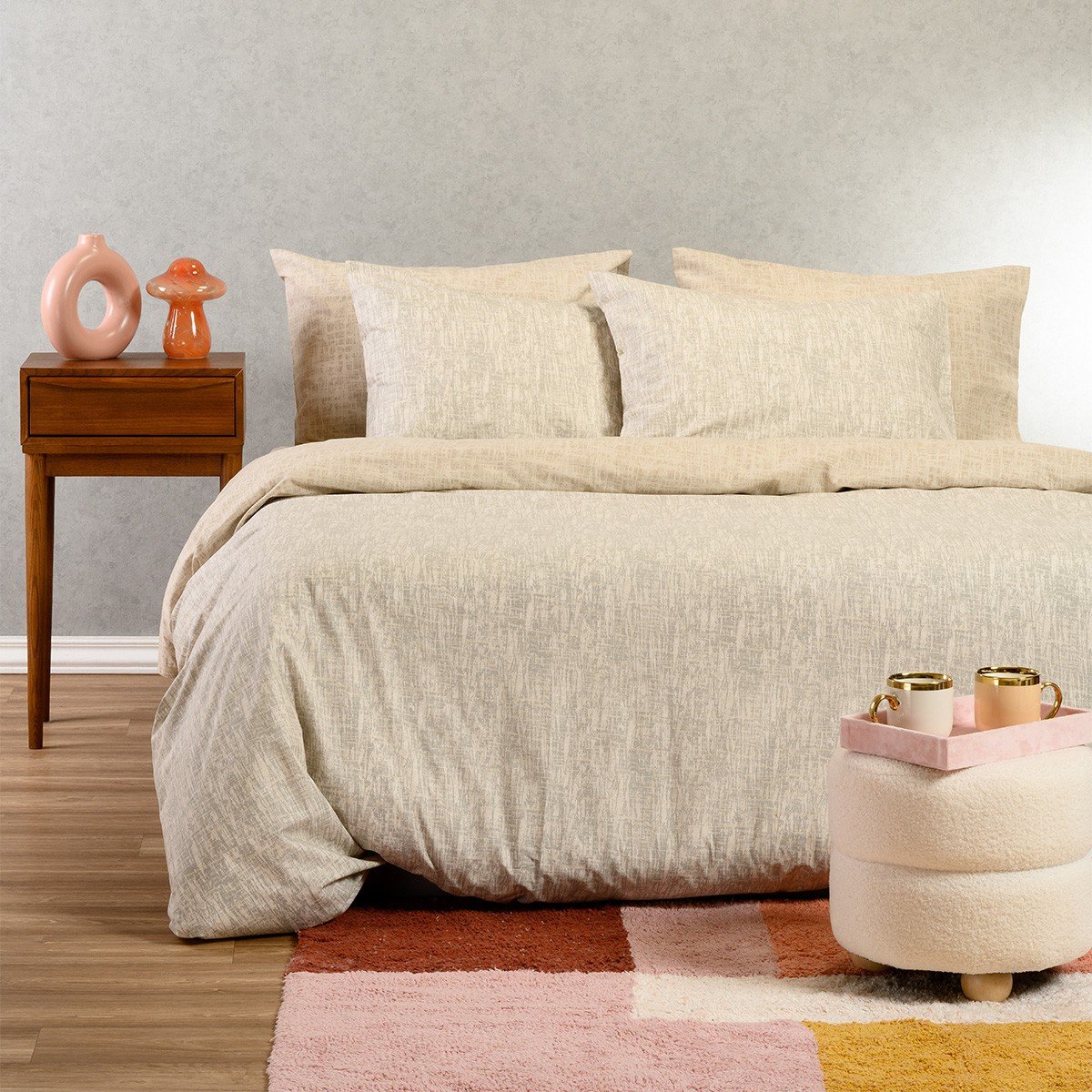 20478 ΣΕΤ ΣΕΝΤΟΝΙΑ ΥΠΕΡΔΙΠΛΑ (Λ) MILAN GREY ULTRA LINE (160Χ200+32) MELINEN - Image 1