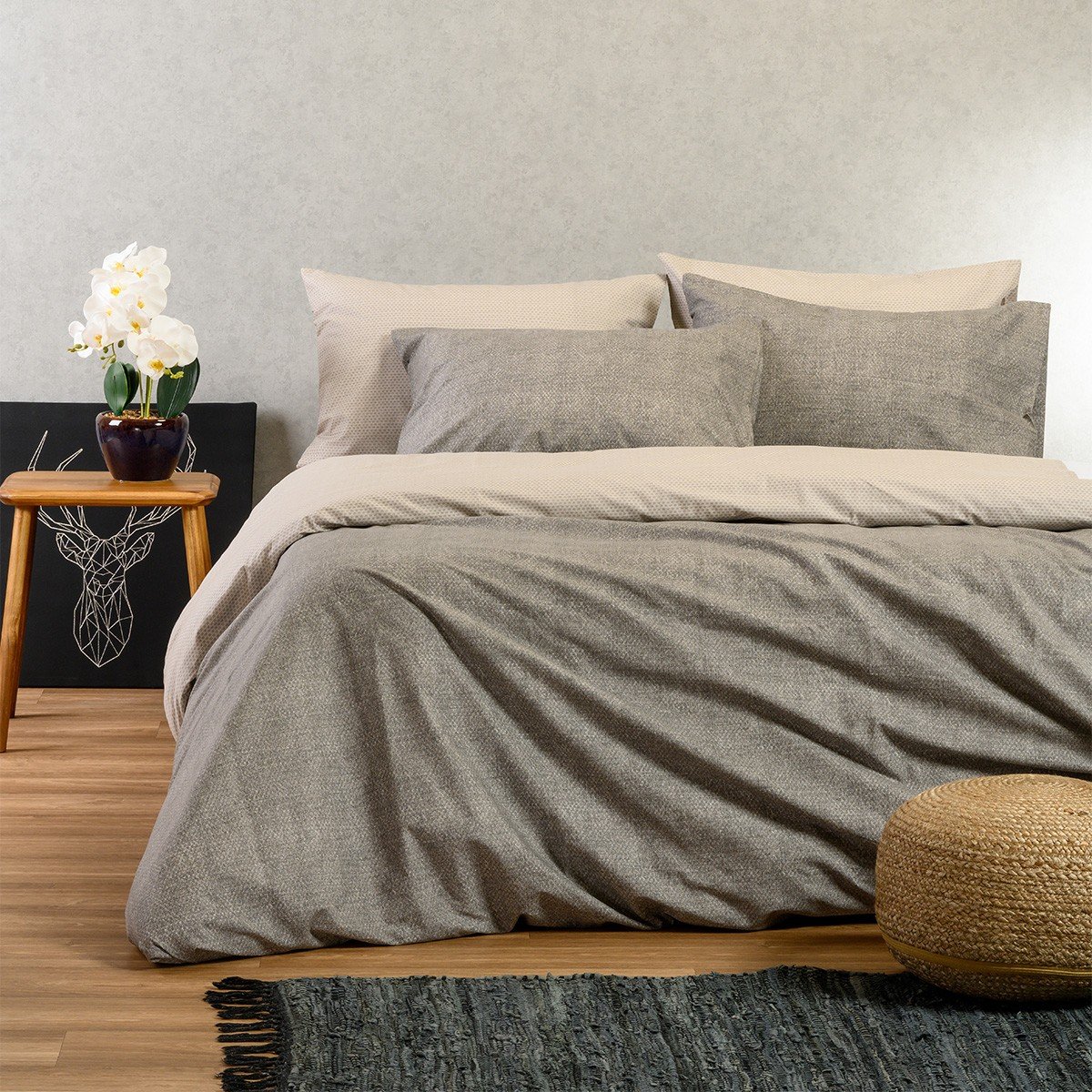 20635 ΣΕΤ ΣΕΝΤΟΝΙΑ KING SIZE (Λ) LUCA GREY ULTRA LINE (180Χ200+32) MELINEN - Image 1