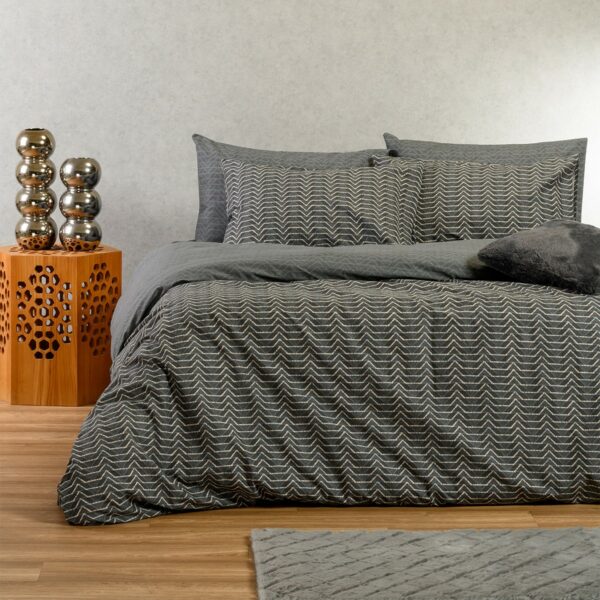 ΣΕΤ ΣΕΝΤΟΝΙΑ ΔΙΠΛΑ PARIS ANTHRACITE ULTRA LINE (205X270) MELINEN