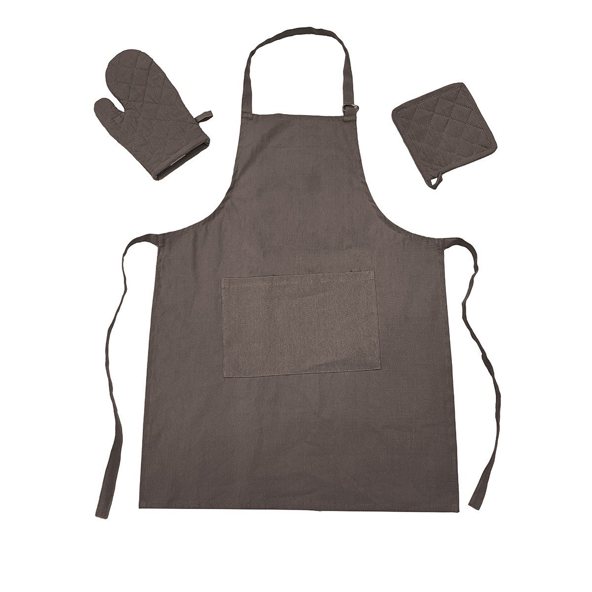 20778 ΣΕΤ 3 ΤΕΜ. ΠΟΔΙΑ, ΠΙΑΣΤΡΑ & ΓΑΝΤΙ ZOE BROWN/GREY MELINEN - Image 1