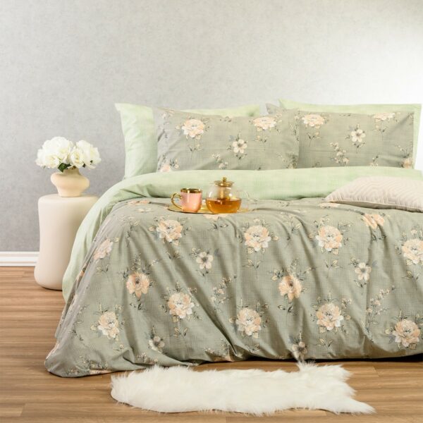ΣΕΤ ΣΕΝΤΟΝΙΑ KING SIZE GIANNA GREY/AQUA CASUAL LINE (260X270) MELINEN