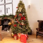 Beauty Home Βελούδινος Κόκκινος Φιόγκος με Γκλίτερ 30 x 37 cm - Image 3