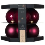 Beauty Home ΓΥΑΛΙΝΕΣ ΜΠΑΛΕΣ ΜΑΤΖΕΝΤΑ 10 CM ΣΕΤ 6 ΤΜΧ - Image 2