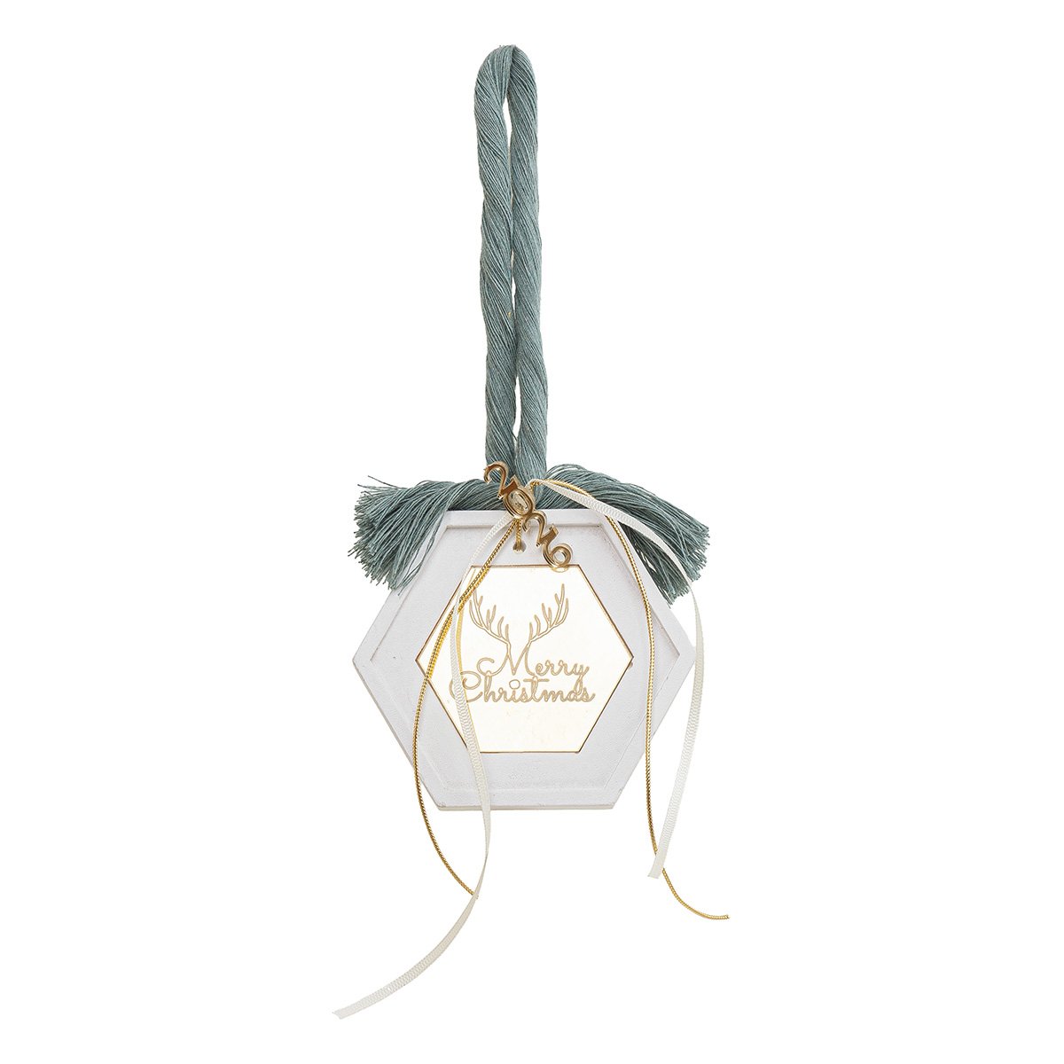 2ea79088-3440-4729-808d-bcfc13196094 Beauty Home ΚΡΕΜΑΣΤΟ ΠΟΛΥΓΩΝΟ ΚΕΡΑΜΙΚΟ ΜΕ PLEXI MERRY CHRISTMAS ΓΑΛΑΖΟΠΡΑΣΙΝΟ - Image 1