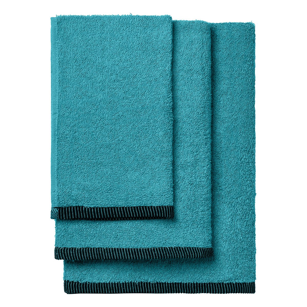 3456 Beauty Home Σετ πετσέτες Art 3456 Σετ 3τμχ Πετρόλ - Image 1