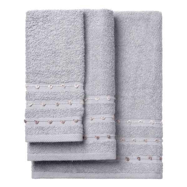 Beauty Home Σετ πετσέτες Art 3465 Σετ 3τμχ Γκρι