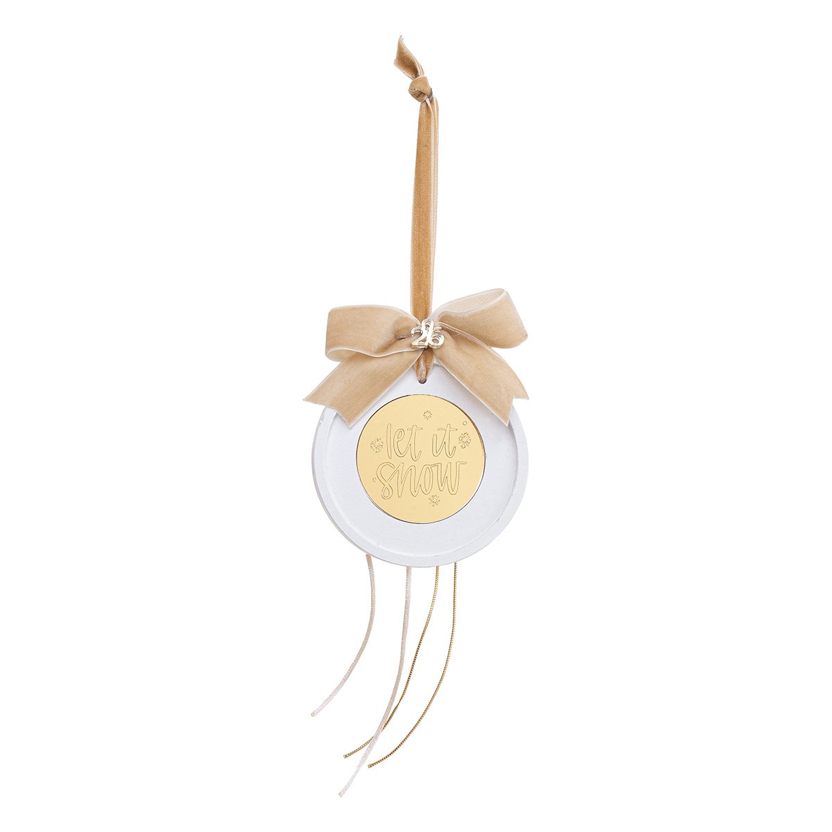 396a24a6-5457-4f8f-a54d-36e7d389994e Beauty Home ΚΡΕΜΑΣΤΟ ΣΤΡΟΓΓΥΛΟ ΚΕΡΑΜΙΚΟ ME PLEXI LET IT SNOW ΜΠΕΖ - Image 1