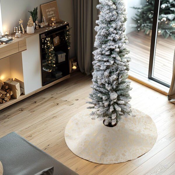 Beauty Home ΠΟΔΙΑ ΔΕΝΤΡΟΥ 90 CM ΖΑΚΑΡ ΚΑΡΥΟΘΡΑΥΣΤΗΣ ΜΕ ΧΡΥΣΟ ΛΟΥΡΕΞ