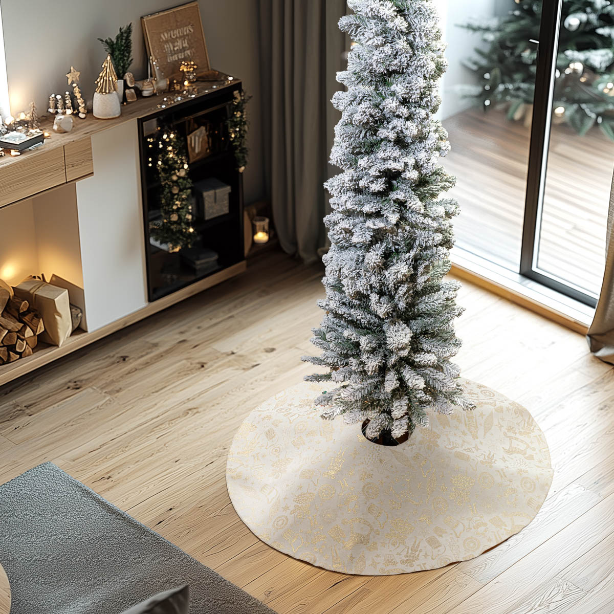 3c227bdb-6ccf-452e-a9f8-cc8ba044234f Beauty Home ΠΟΔΙΑ ΔΕΝΤΡΟΥ 90 CM ΖΑΚΑΡ ΚΑΡΥΟΘΡΑΥΣΤΗΣ ΜΕ ΧΡΥΣΟ ΛΟΥΡΕΞ - Image 1