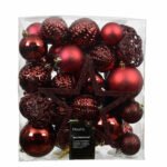 Beauty Home Αθραυστα Στολίδια Μπορντώ 43 ΤΜΧ