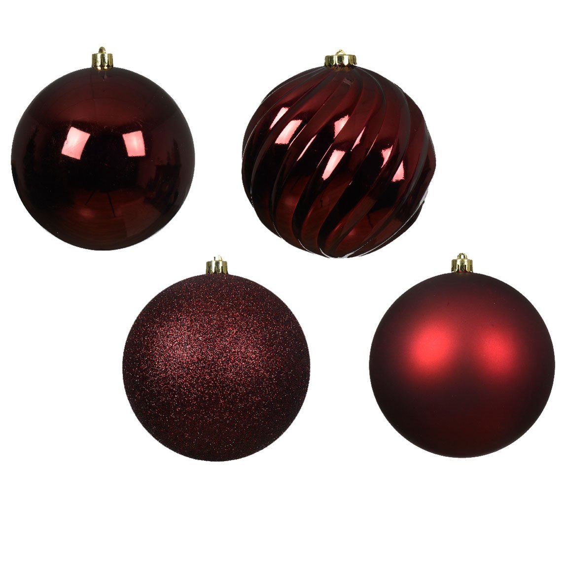 4eaff548-60f8-43e4-b728-da35f3aadaa0 Beauty Home Χριστουγεννιάτικη Μπάλα Μπορντώ Ø8 cm - Image 1