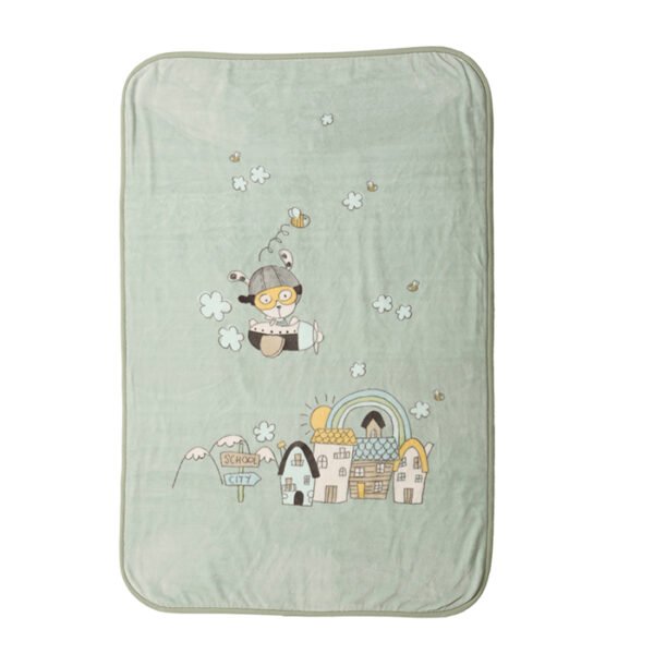 Βρεφική Κουβέρτα Βελουτέ Κούνιας 100×140 Nef Nef Life In The City Misty Blue