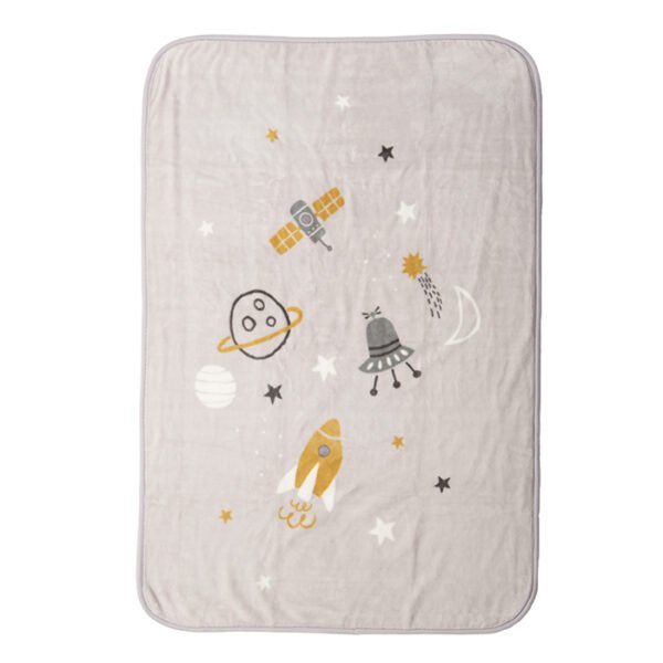 Βρεφική Κουβέρτα Βελουτέ Κούνιας 100×140 Nef Nef My Universe Cloud Grey