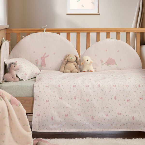 Σετ Σεντόνια Κούνιας 120×170 Nef Nef Country Bunny Ecru-Mint