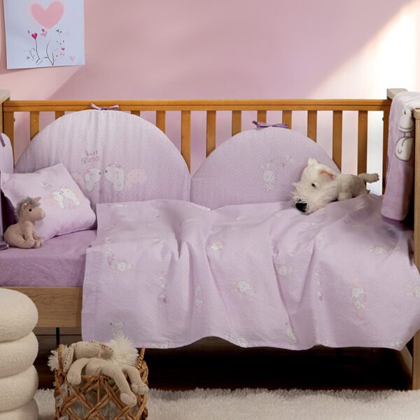 Σετ Σεντόνια Κούνιας 120×170 Nef Nef Best Friends Lilac
