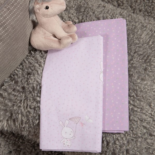 Σετ Σεντόνια Βρεφικά Λίκνου 70×120 Nef Nef Best Friends Lilac