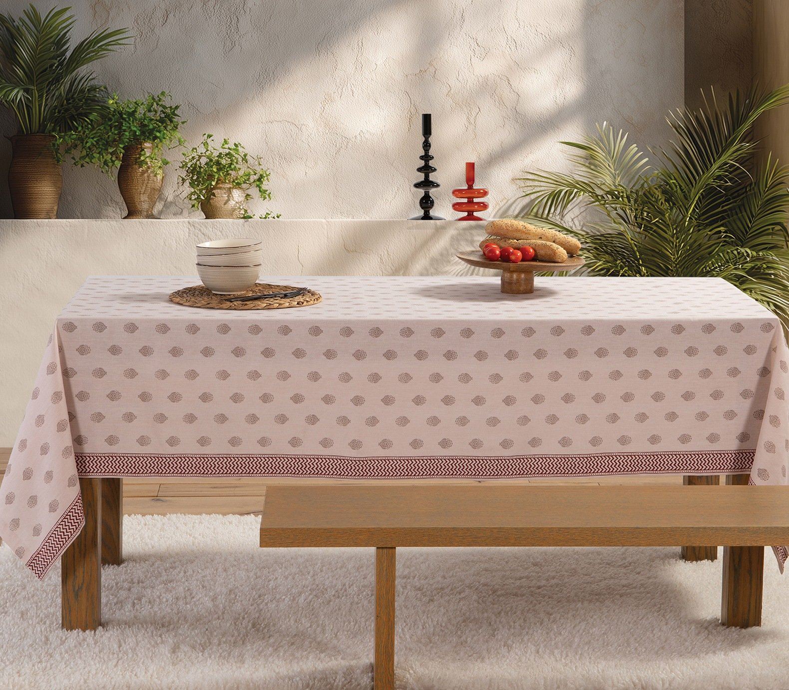 5205495617626 Τραπεζομάντηλο 140×180 Nef Nef Orphea Beige - Image 1