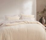 Σετ Παπλωματοθήκη Υπέρδιπλη Fleece 220×240 Nef Nef Carmen Ecru