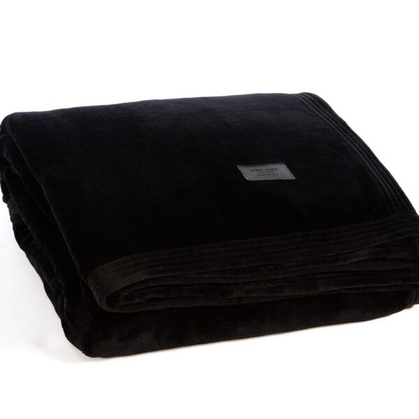 Κουβέρτα Βελουτέ Υπέρδιπλη 230×240 Nef Nef Velosso 24 Black