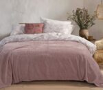 Κουβέρτα Fleece Μονή 160×220 Nef Nef Worth Mauve