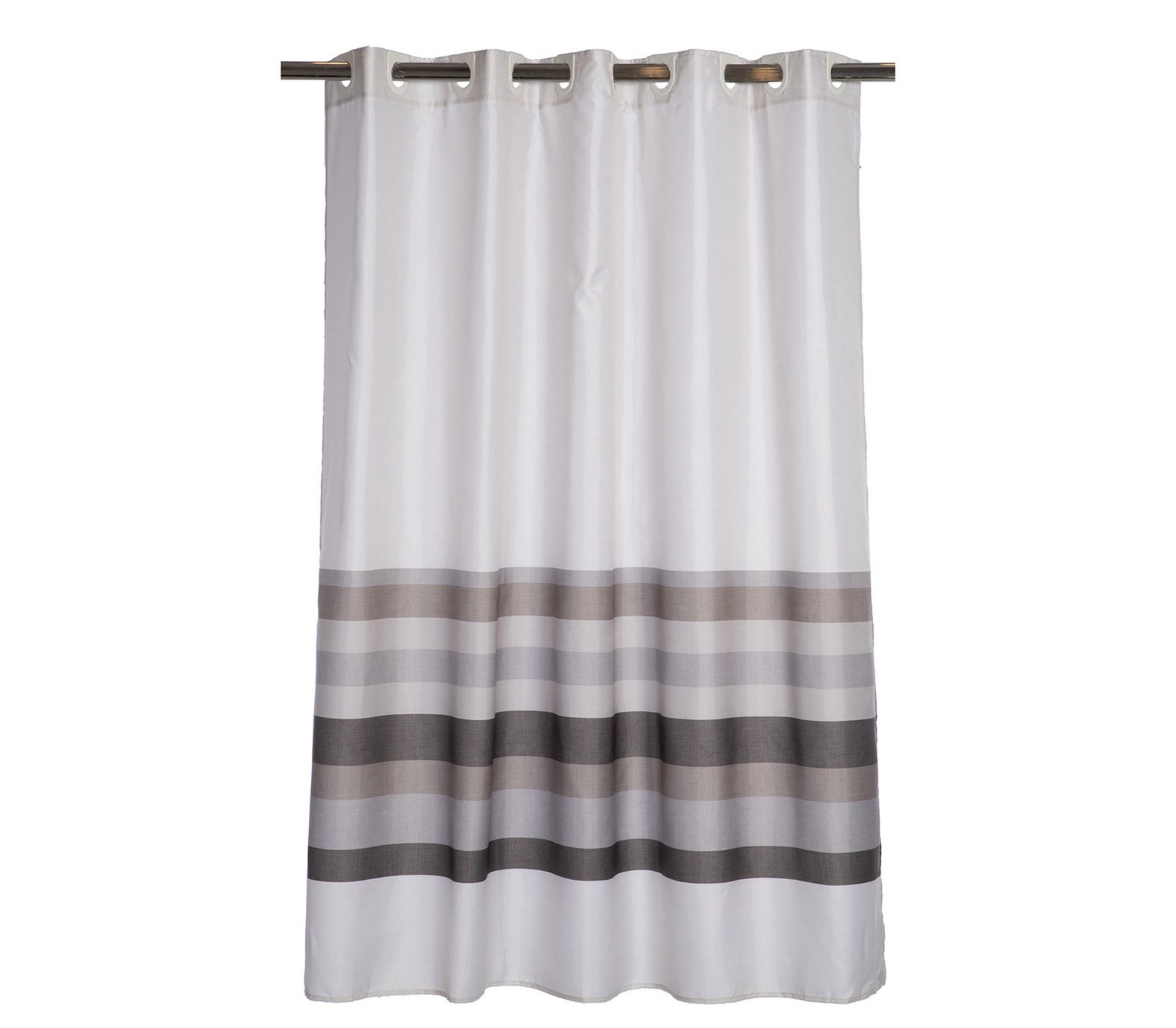 5205495618456 Κουρτίνα Μπάνιου Υφασμάτινη 180×180 Nef Nef Depreo Beige - Image 1