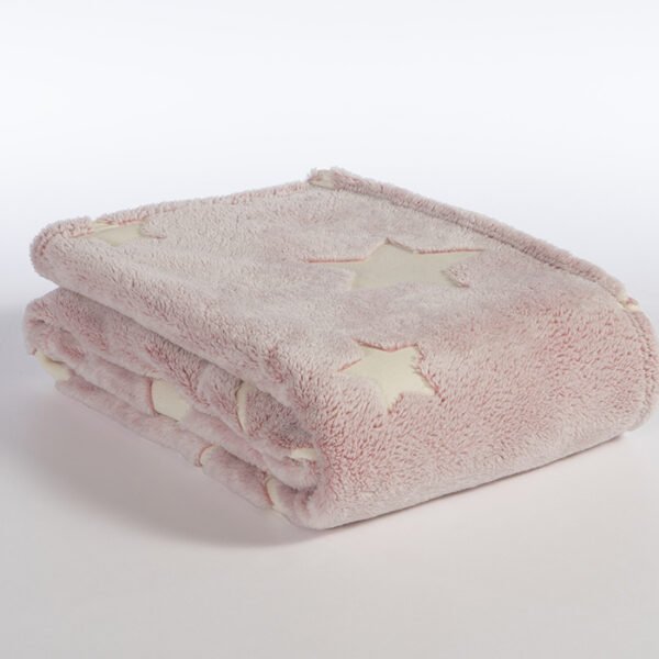 Κουβέρτα Fleece Κούνιας Φωσφοριζέ 110×140 Nef Nef StarLight Pink