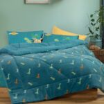 Κουβερτοπάπλωμα Μονό 160×220 Nef Nef Dino On Wheels Petrol