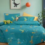 Σετ Σεντόνια Μονά Παιδικά 170×260 Nef Nef Dino On Wheels Petrol