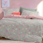 Σετ Σεντόνια Μονά Παιδικά 170×260 Nef Nef Hearts Attack Grey