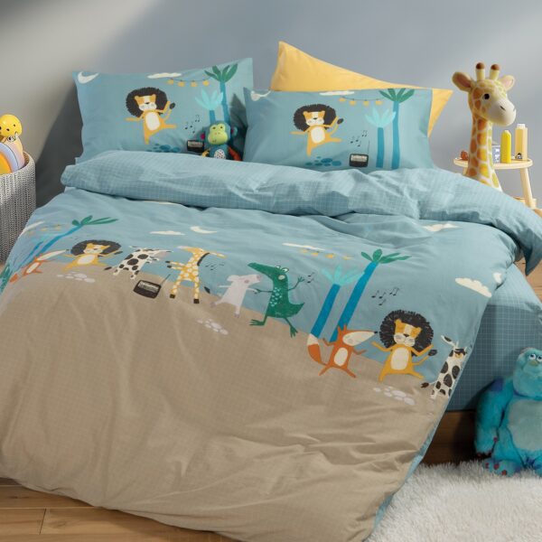 Σετ Παπλωματοθήκη Μονή 160×240 Nef Nef Wild Dance Blue