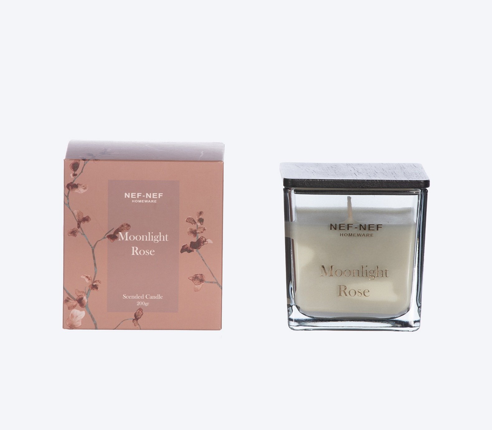 5205495621821 Αρωματικό Κερί 200gr Nef Nef Moonlight Rose Anthracite - Image 1