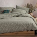 Σετ Σεντόνια Φανελένια King Size Με Λάστιχο 180×200+32 Nef Nef Otrando Green