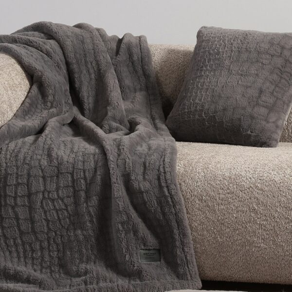 Διακοσμητικό Ριχτάρι/Κουβέρτα Καναπέ 130×180 Nef Nef Mentor Grey