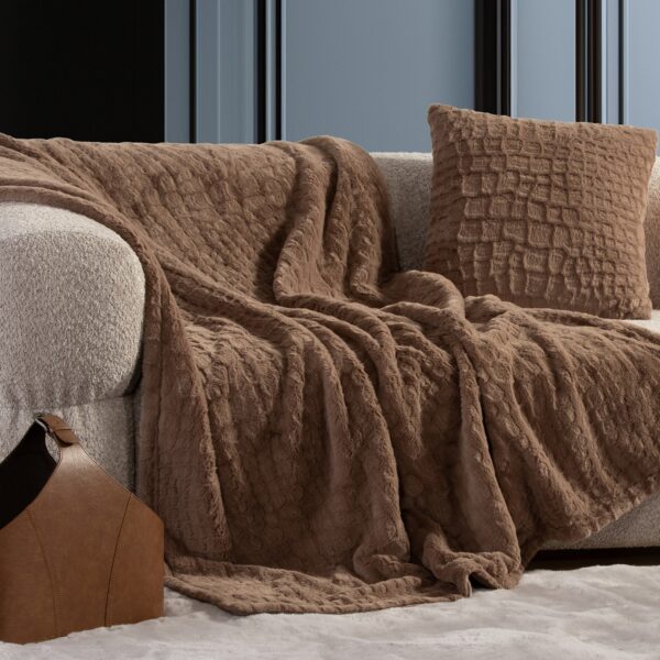 Διακοσμητικό Ριχτάρι/Κουβέρτα Καναπέ 130×180 Nef Nef Mentor Mocca